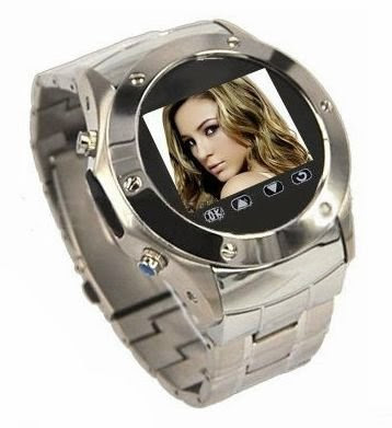  SVP VIP Quad Band Stainless Steel FM Radio Watch Cell Phone Silver