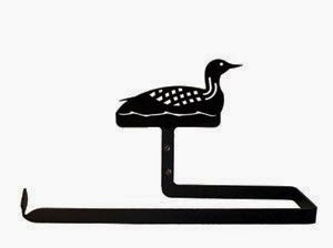 Wrought Iron Loon Accented Wall Mount Paper Towel Rack
