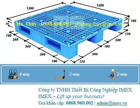 Pallet nhựa Malaysia 1200 x 1200 mm Pallet nhựa Malaysia 1200 x 1200 mm
