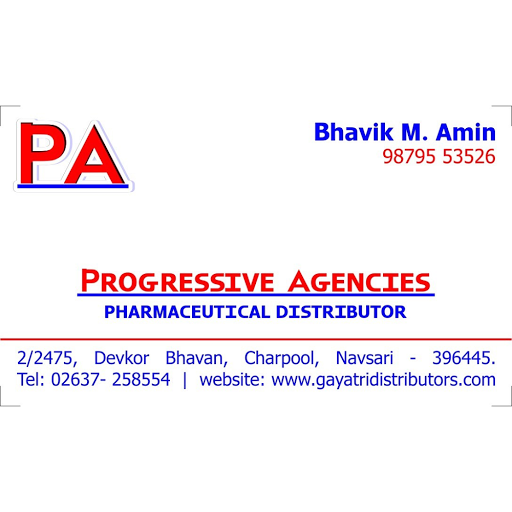 Progressive Agencies, 2/2475, Devkor Bhavan, Depot Rd, Charpool, Navsari, Gujarat 396445, India, Wholesaler, state GJ