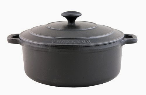  Paderno World Cuisine 9.5 Inch Black Round Dutch Oven