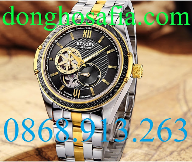 Đồng hồ nam cơ Binger B1165G BG012