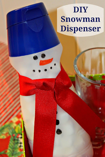 DIY Marshmallow Dispenser: Coffee Creamer Bottle Snowman