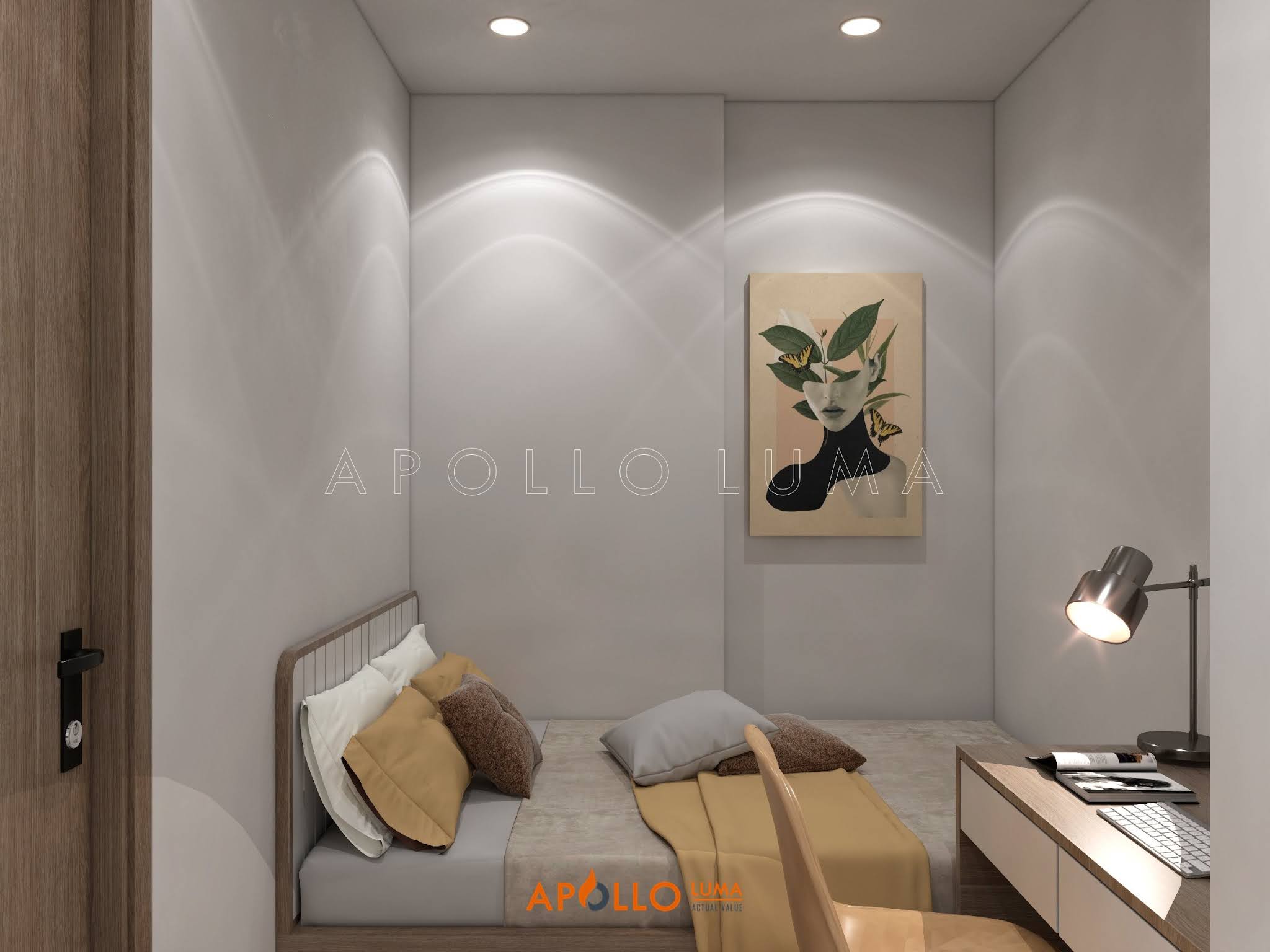 Thiết kế nội thất căn hộ 1PN+1 (43m2) S2.19-01 Vinhomes Ocean Park | APOLLO  LUMA
