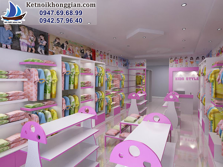 thiết kế shop thời trang trẻ em chuyên nghiệp và sáng tạo