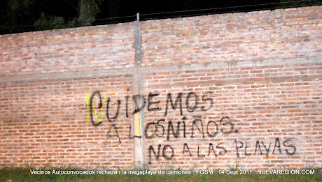 Rechazo a la megaplaya de camiones en Puerto San Martín