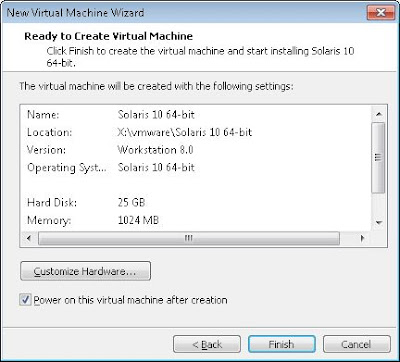 Crear mquina virtual para Oracle Solaris en VMware Workstation