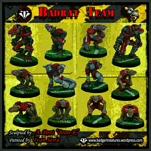 Badger Kreatures ratas para Blood Bowl Badger Kreatures ratas para Blood Bowl