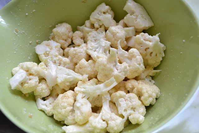 parmesan coated cauliflower
