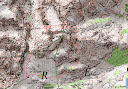 Carte du massif de la Paglia Orba et de l'itinéraire d'Olivier Hespel