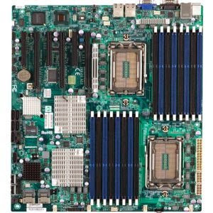  Supermicro H8DG6-F Server Motherboard - AMD - Socket G34 LGA-1944 - x Retail Pack. H8DG6-F SR5690/SP5100 DP G34 OPTERON 6100 MAX-256GB DDR3 EATX AMP-MB. Extended ATX - 2 x Processor Support - 256 GB DDR3 SDRAM Maximum RAM - Serial ATA/300, SAS 600 RAID Supported Controller - Onboard Video - 3 x PCIe x16 Slot