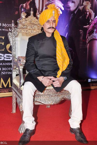 Jimmy Shergill suits the bill with his yellow turban during the first look unveiling of the movie 'Saheb Biwi Aur Gangster Returns', held at JW Marriott in Mumbai on January 31, 2013. (Pic: Viral Bhayani)