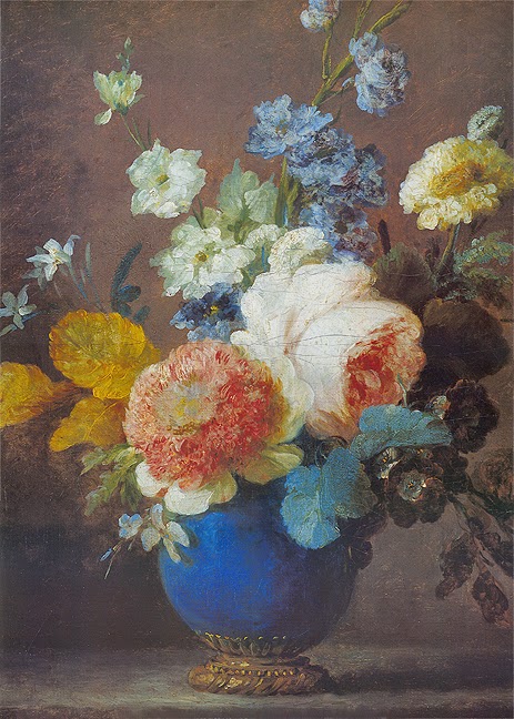 Anne Vallayer-Coster - Roses Ranunculus And Other Flowers