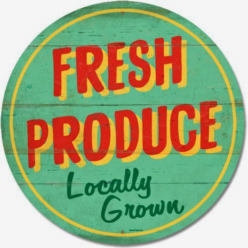  Small Fresh Produce Tin Sign