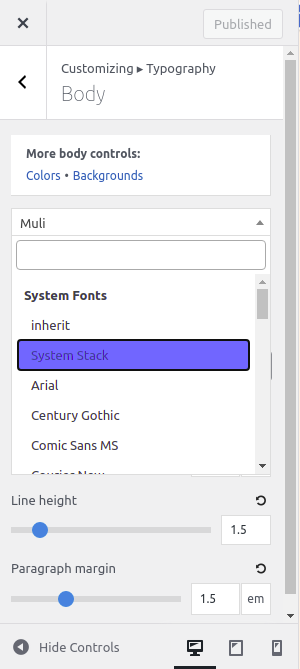 cài đặt generatepress fonts