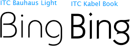 bing logo font