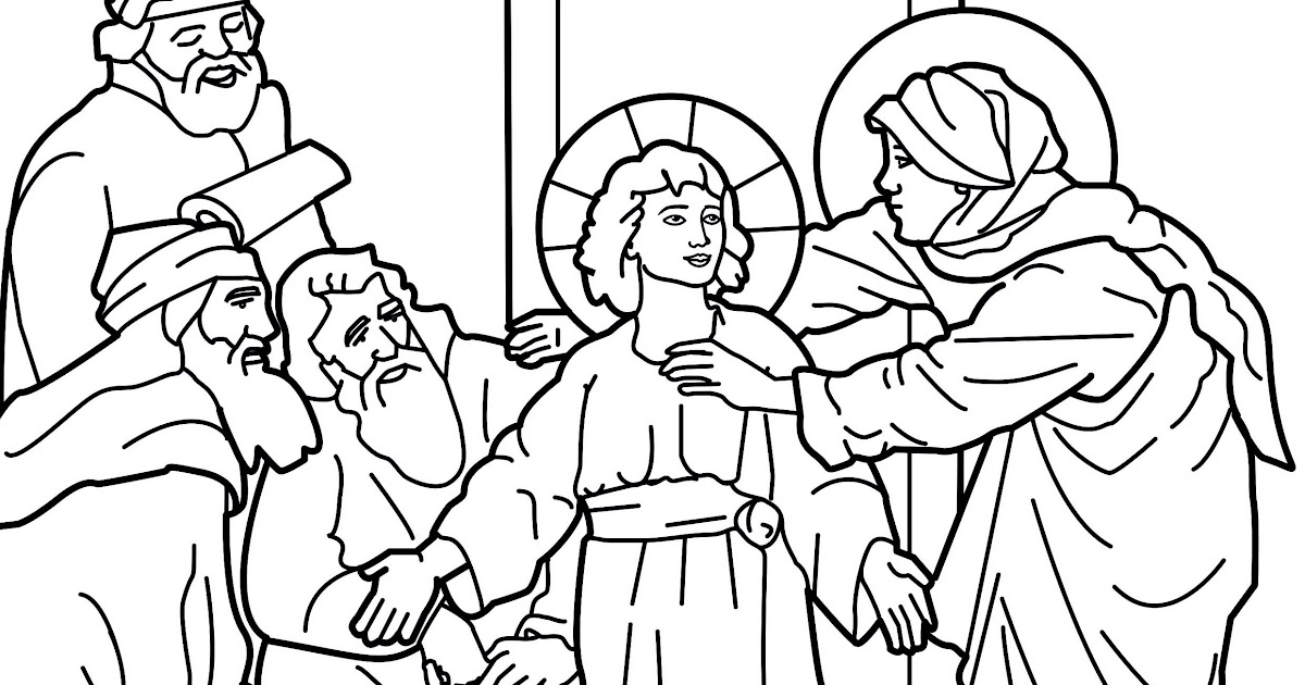 Boy Jesus in the temple | Coloring Pages
