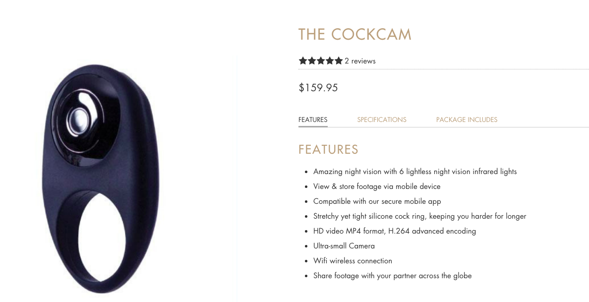 The Cock Cam is "a revolutionary sex toy that allows you to record all...