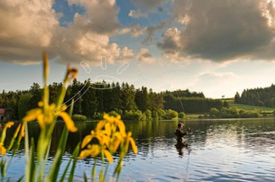 Un pécheur au lac de Malaguet