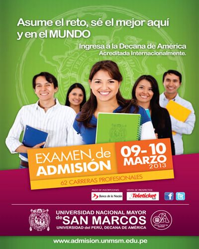 San marcos 2013 fecha examen costos y prospecto San marcos 2013 fecha examen costos y prospecto