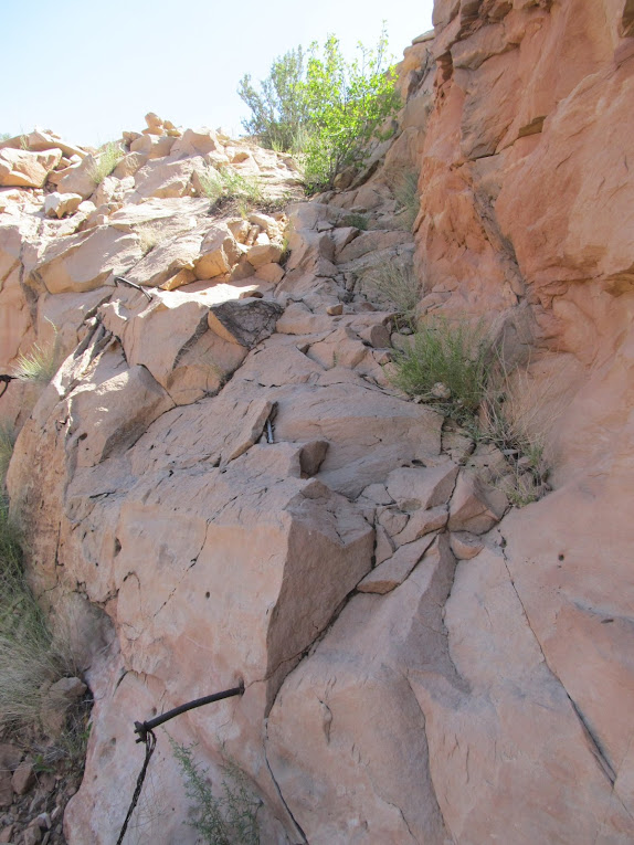 Part of the stock trail that was blasted out of the cliffs