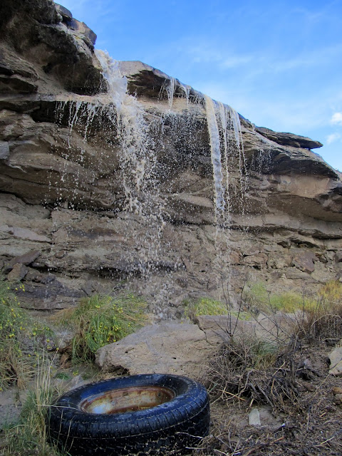 Roadside waterfall south of Green River