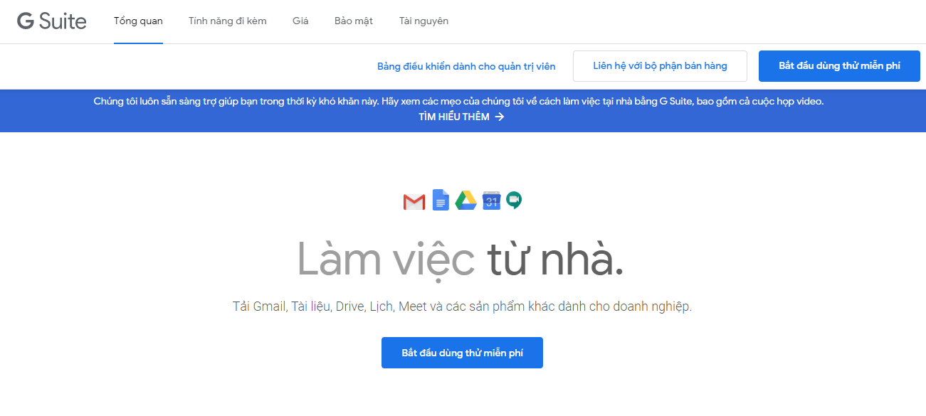 Giao diện G Suite