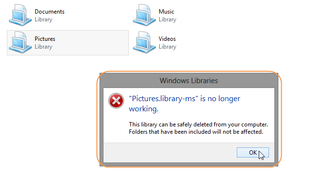 เมื่อทางลัดใน Windows Libraries มีปัญหา เข้าใช้งานไม่ได้ เรามีทางออกให้เสมอ Restlibra01