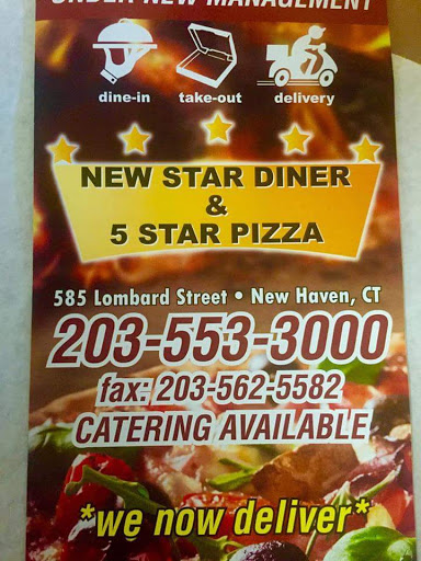 Pizza Restaurant «Star Diner & 5 Star Pizza», reviews and photos, 585 Lombard St, New Haven, CT 06513, USA