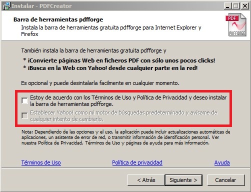 Instalación de PDFCreator en Windows 2008 R2 (W2K8R2)