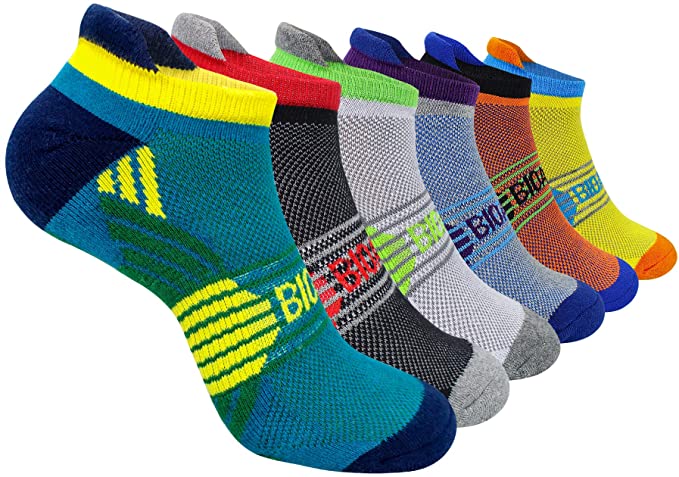 BIOAUM Cushioned Men's Ankle Socks Size 10-13, 6 Pairs Cotton Athletic Sport Breathable Low Cut Socks for Running