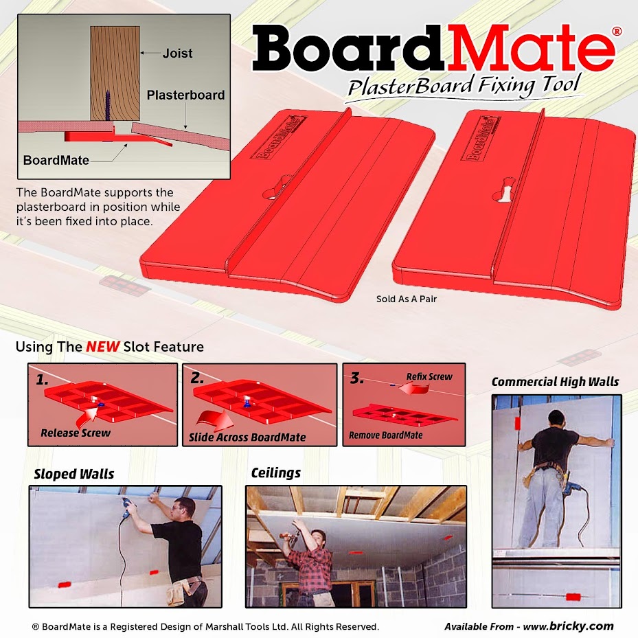 Details About Boardmate Plasterboard Fitting Tool Supports The Board In Place While Fixing