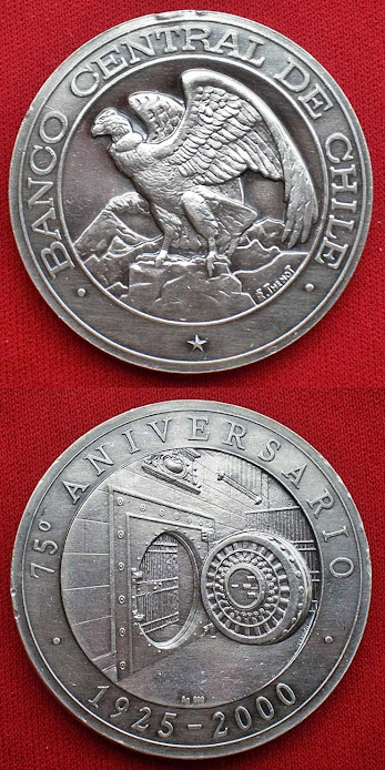Tres Medallas del Banco Central de Chile BancoCentral+75A
