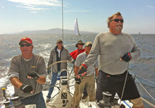 J/111 Jato crew on Santa Barbara to King Harbor Race