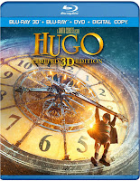 Hugo,three disc, Combo,Blu ray, 3D Blu ray, DVD, Digital Copy, image, cover