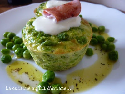flans de petits pois frais