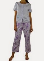 <br />Alfa Global Women's 100% Cotton Short Sleeve Pajama Set with Pj Pants