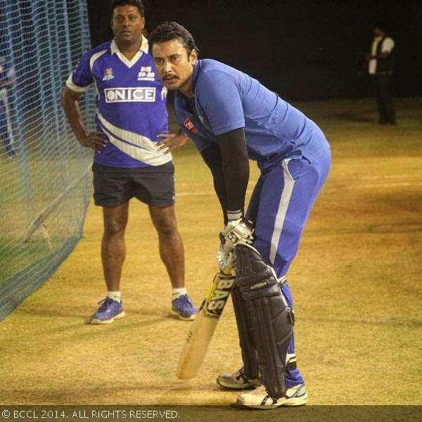 Darshan during a practice session at the Mahadevpura Aditya Grounds in Bangalore. 