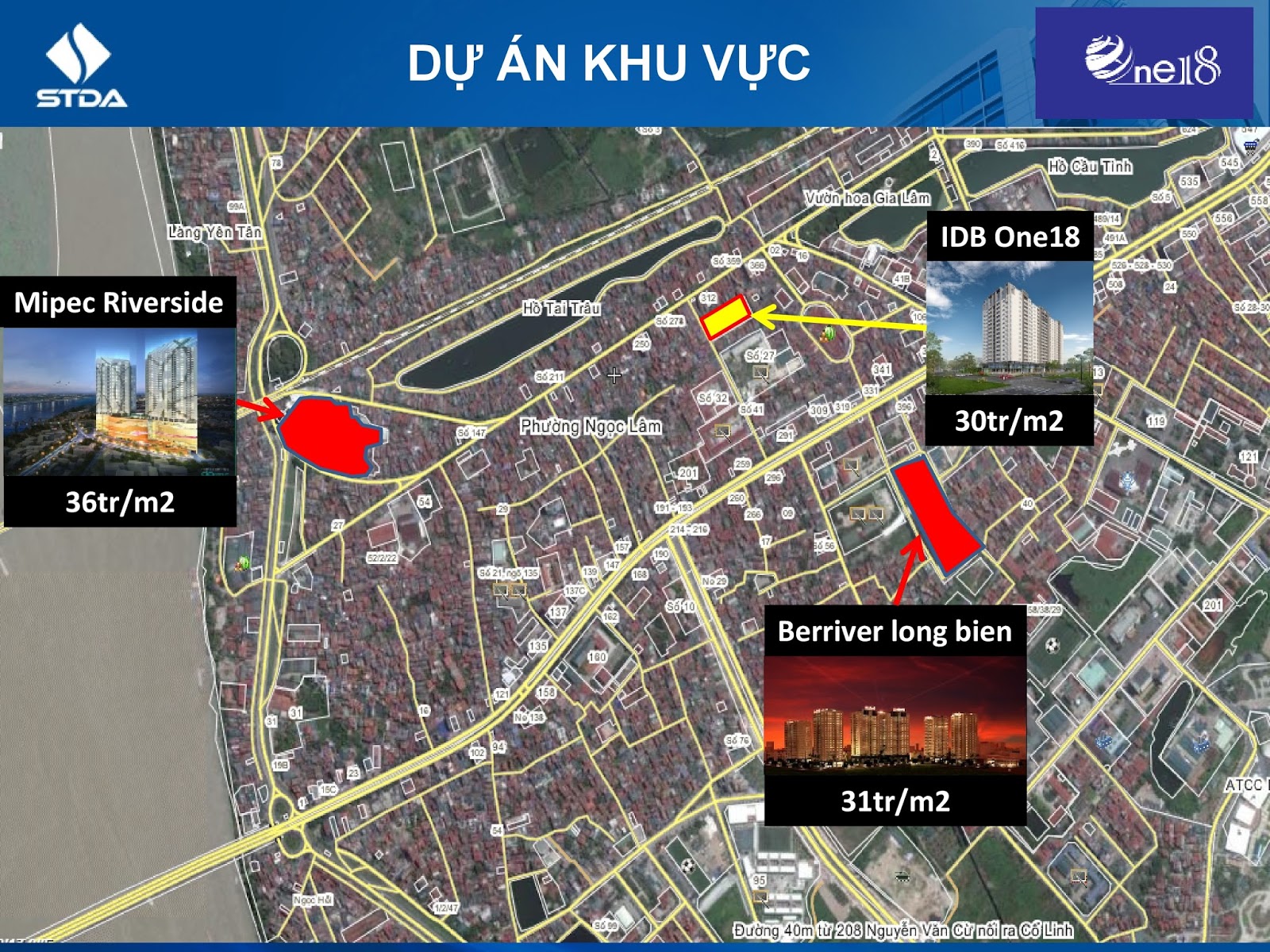 Các dự án lớn vây quanh One 18 Long Biên Các dự án lớn vây quanh One 18 Long Biên