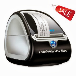 DYMO LabelWriter 450 Turbo High-Speed Postage and Label Printer for PC and Mac, USB, Printer and Software, Black/Silver (1752265)