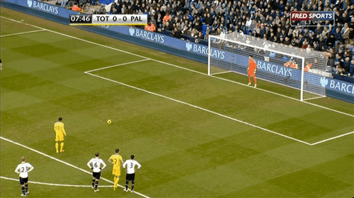 11 01 2014 GifNumber 53 Fore! Jason Puncheon (Crystal Palace) takes one of the worst penalties ever v Spurs! [Gifs]