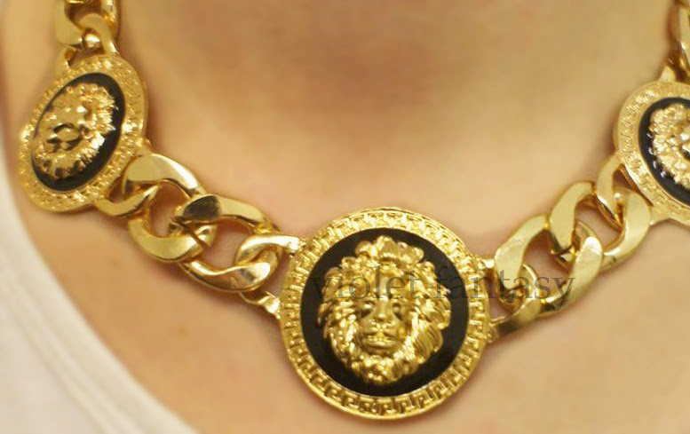 Popular Lion Head Pendants Stylish Jewelry Short Collarbone Chains Necklaces New