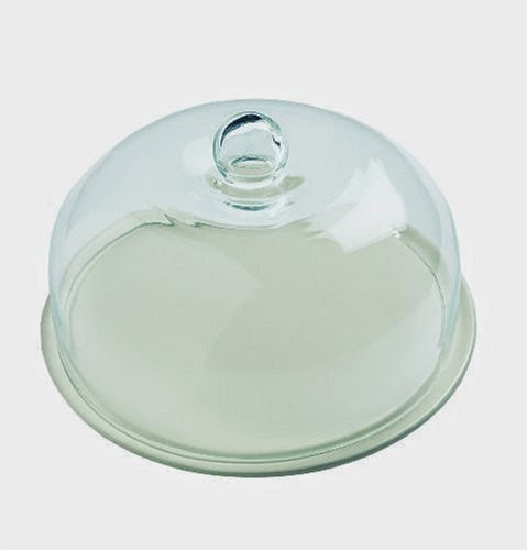  BlissHome Nigella Lawson's Living Kitchen Cake Plate with Glass Dome, Cream