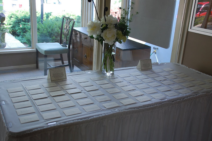 Escort cards in envelopes at Ann Arbor City Club 