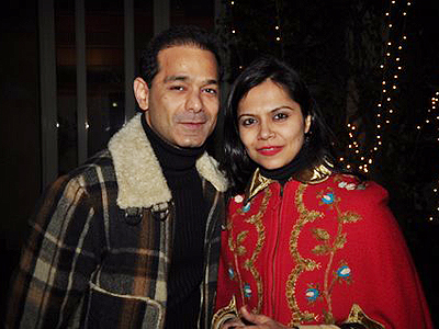 Jatin Kochhar with wife Gunjan during a party in honour of the ballet dancers who performed in city, hosted by French embassy.