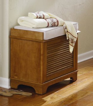 Oak Finish Bathroom Storage Bench By Collections Etc 51bjouwaihl Sy355 Jpg