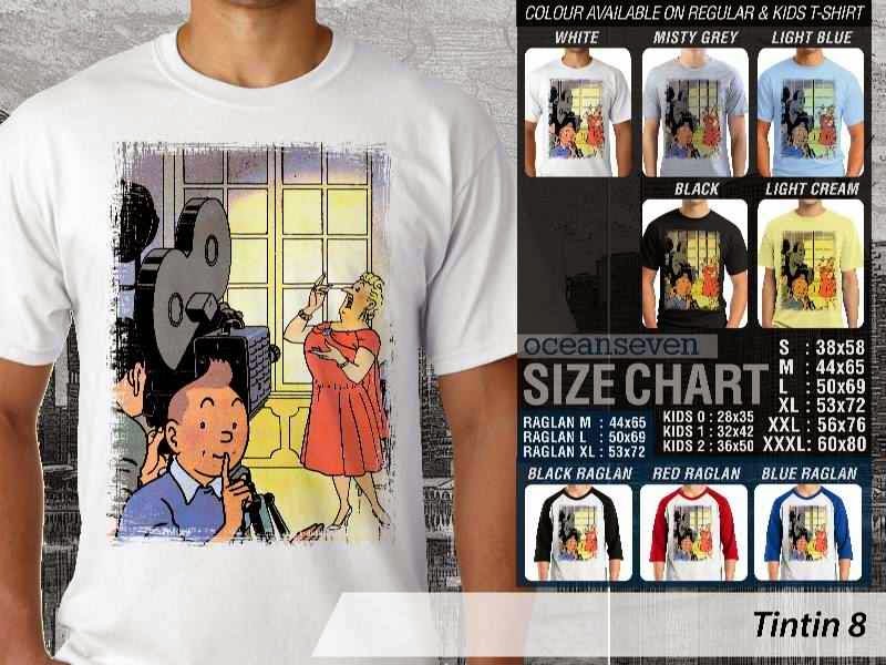 KAOS Tintin 8 Kartun distro ocean seven