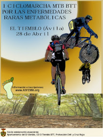 I Ciclomarcha BTT a favor de las enfermedades raras metabólicas - El Tiemblo - 28 abril I Ciclomarcha BTT a favor de las enfermedades raras metabólicas - El Tiemblo - 28 abril
