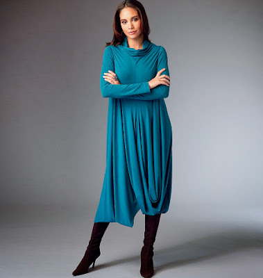 Communing With Fabric: A Dress with Draped Hem - Butterick 5986