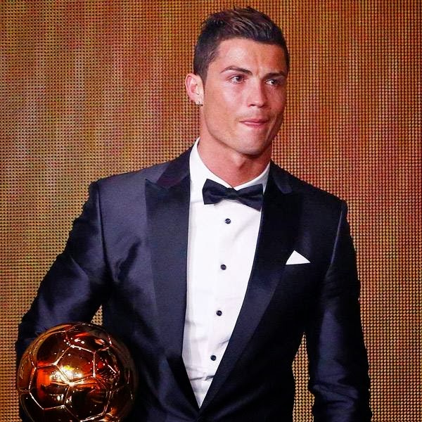  Ronaldo won with 27.99% of the votes ahead of Messi (24.72%) while Ribery was third (23.36%) according to France Football, co-organisers of the award with FIFA. 